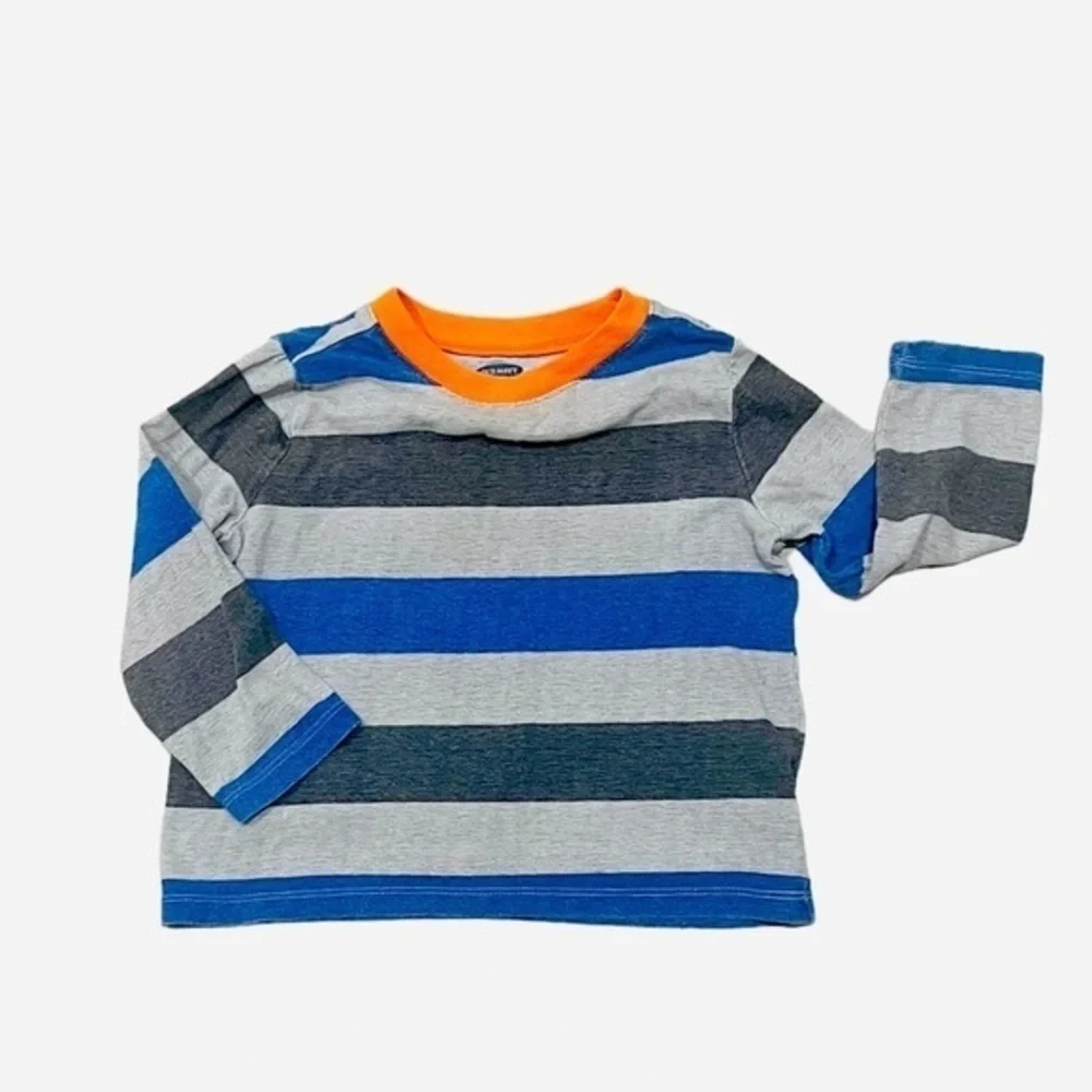 Old Navy casual play pull-on shirt top striped long sleeve cotton Boys 2T